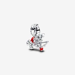 Pandora Silver Minnie Mouse Archer Charm with Red Accents